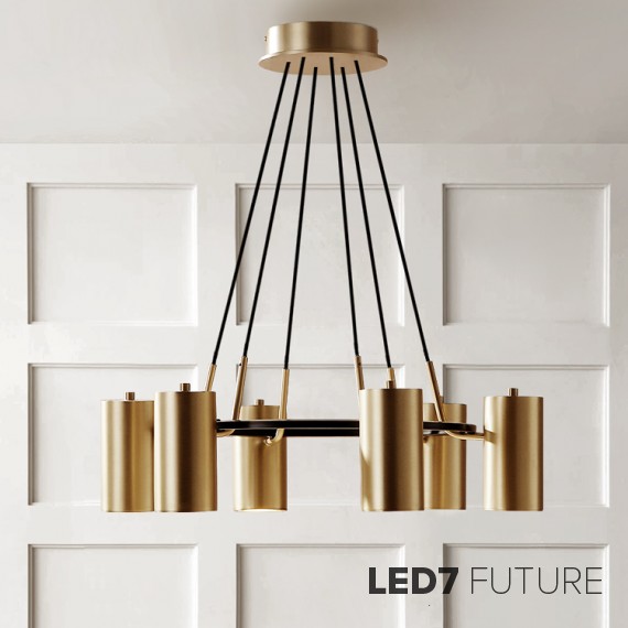 Loft Industry Modern - Brass Bank Chandelier